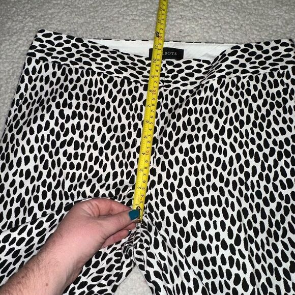 Talbots Women’s Slim Crop Cheetah Spot Black White Pants Size 10 NWOT - Picture 10 of 12